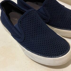 Good-Very Good Women’s 6 Leather Slip-On Perforated Casual Sneakers - Navy